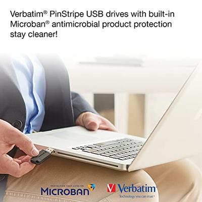 Verbatim Pin Stripe USB-stick 16 GB Zwart 49063 USB-A 2.0 Verbatim Pin Stripe USB-stick 16 GB Zwart 49063 USB-A 2.0