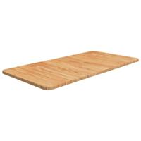 VidaXL Wastafelblad 80x40x1,5cm behandeld massief hout lichtbruin - thumbnail