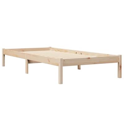 Bed met boekenkast zonder matras massief grenenhout 90x200 cm - thumbnail