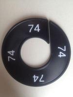 Maatring 9cm zwart/wit 74 - thumbnail