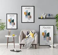 Fotolijst 60x80 cm - Fotokader in MDF Hout - Zwart - thumbnail