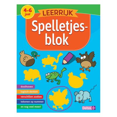Deltas leerrijk spelletjesblok blauw