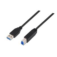 Nanocable 10.01.0802-BK kabel USB 3.0 voor printer, type A/M-B/M, stekker naar stekker, zwart, 2 m - thumbnail