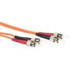 ACT 2 meter LSZH Multimode 50/125 OM2 glasvezel patchkabel duplex met ST connectoren