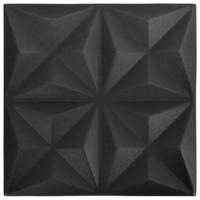 VidaXL 12 st wandpanelen 3d origami 3 m² 50x50 cm zwart - thumbnail
