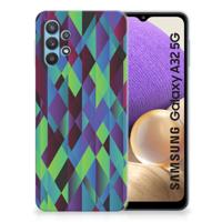 Samsung Galaxy A32 5G | TPU Hoesje | Abstract Green Blue - thumbnail