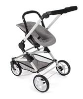 Combi-poppenwagen Fides 3-in-1 - Melange Grijs - thumbnail