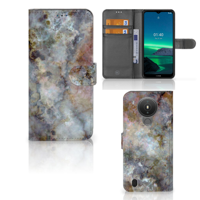 Nokia 1.4 | Bookcase | Marmer Grijs - thumbnail