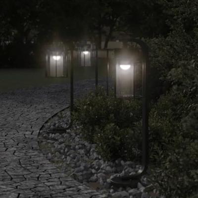 VidaXL Vloerlamp voor buiten 60 cm roestvrij staal zwart VidaXL Vloerlamp voor buiten 60 cm roestvrij staal zwart