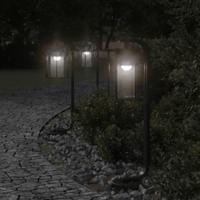 VidaXL Vloerlamp voor buiten 60 cm roestvrij staal zwart - thumbnail
