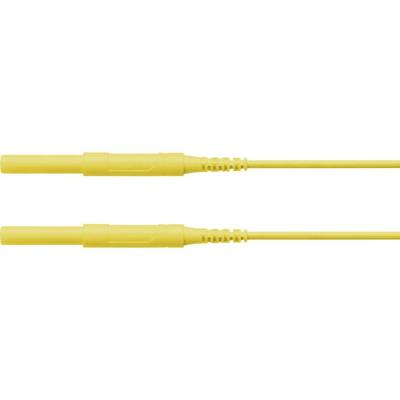 Schützinger Veiligheidsmeetsnoer Stekker 4 mm Stekker 4 mm 50.00 cm Geel 1 stuk(s)