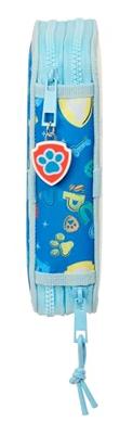 Dubbele etui The Paw Patrol Pups rule Blauw 12.5 x 19.5 x 4 cm 28 Onderdelen