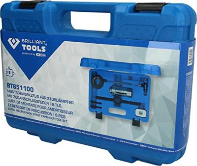 Brilliant Tools BT651100 Montagegereedschap voor schokdempers met trekveer, 8-delig