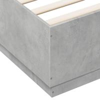 Bedframe bewerkt hout betongrijs 200x200 cm - thumbnail