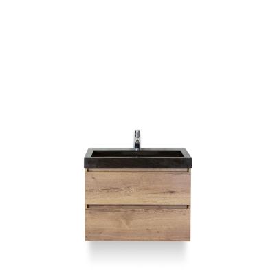 Maxx XL Badmeubelset 80 cm - Natuur Eiken - Wastafel Lucca 1 kraangat