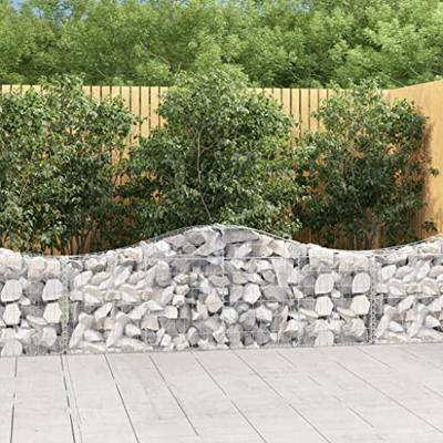 VidaXL Schanskorf gewelfd 200x30x60/80 cm gegalvaniseerd ijzer VidaXL Schanskorf gewelfd 200x30x60/80 cm gegalvaniseerd ijzer