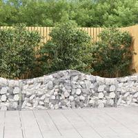 VidaXL Schanskorf gewelfd 200x30x60/80 cm gegalvaniseerd ijzer - thumbnail
