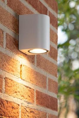 Lucide ZARO - Wandspot / Wandlamp Binnen/Buiten - 1xGU10 - IP44 - Wit