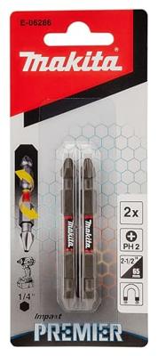 Makita E-06286 Dubbelbitset 2-delig Kruiskop Phillips Torsion Control Technology