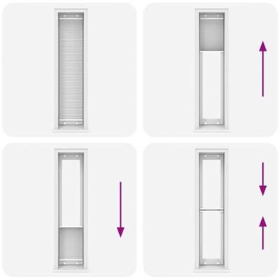 Pliss rolgordijn 50x200 cm stofbreedte 49,4 cm polyester wit