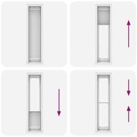 Pliss rolgordijn 40x200 cm stofbreedte 39,4 cm polyester wit - thumbnail