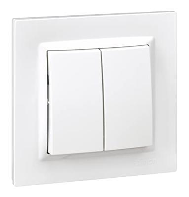Dubbele geschakelde schakelaar Simon 8,4 x 4 x 8,4 cm Dubbele geschakelde schakelaar Simon 8,4 x 4 x 8,4 cm