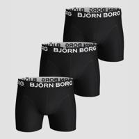 Bjorn Borg boxershorts cotton stretch 3-pack zwart - thumbnail