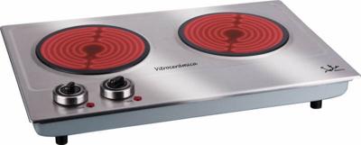 Vitrokeramische kookplaat JATA V532 2400W Zilverkleurig Staal 2400 W