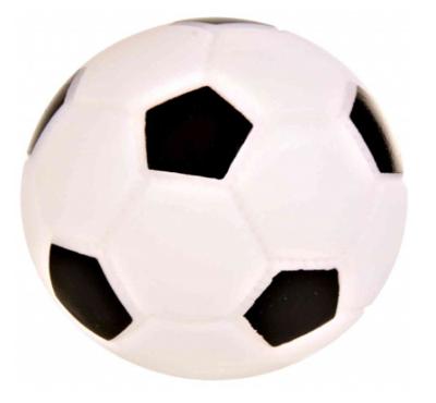 TRIXIE VOETBAL VINYL ZWART / WIT 10X10X10 CM 3 ST