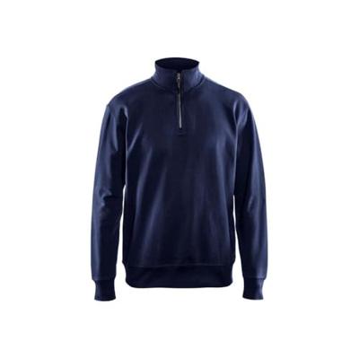 Blåkläder Sweatshirt met halve rits 33691158 | Marineblauw | Maat XXL - 7330509469699