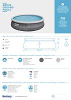 Bestway zwembad fast set set rond rotan, 396cm - thumbnail