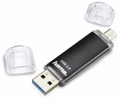 Hama USB-stick smartphone/tablet Zwart 128 GB USB-A 3.2 Gen 1, Micro-USB 2.0