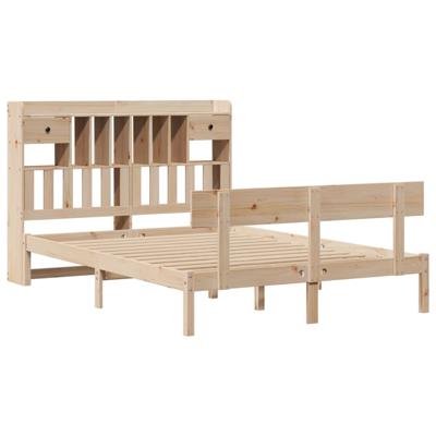 Bed met boekenkast zonder matras massief grenenhout 140x190 cm - thumbnail