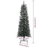 Kunstkerstboom met 150 LED Groen 120 cm PVC en Plastic en Staal - thumbnail