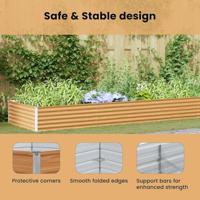 Verhoogde plantenbak 1164 x 50 x 36 cm Gegalvaniseerd staal - thumbnail