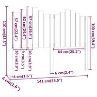 Hoofdbord 141x4x110 cm massief grenenhout - thumbnail