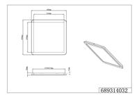 Trio Vierkante plafonnièreCamilla 40cm mat zwart - 689314032 - thumbnail
