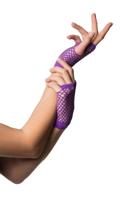 Nethandschoenen vingerloos fluor paars - thumbnail