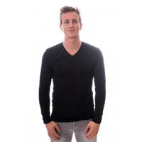 Claesens Men Longsleeve V-neck Black ( CL 1024 ) - thumbnail