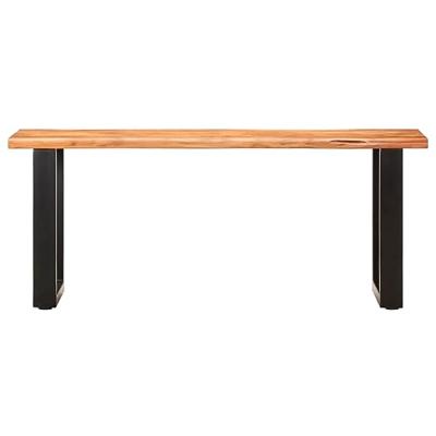 Boomstambankje 110 cm massief acaciahout en staal