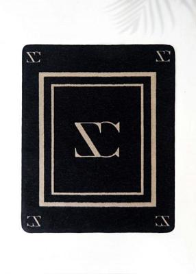 Plaid katoen - plaid ZC - Plaid beige & zwart 130x170