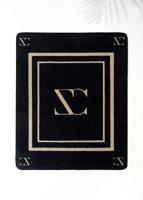 Plaid katoen - plaid ZC - Plaid beige & zwart 130x170 - thumbnail