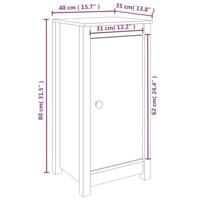 Dressoirs 2 st 40x35x80 cm massief grenenhout honingbruin - thumbnail