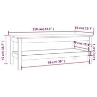 Salontafel 110x50x40 cm massief grenenhout honingbruin - thumbnail