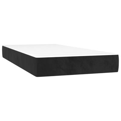Boxspring met matras fluweel zwart 120x200 cm - thumbnail