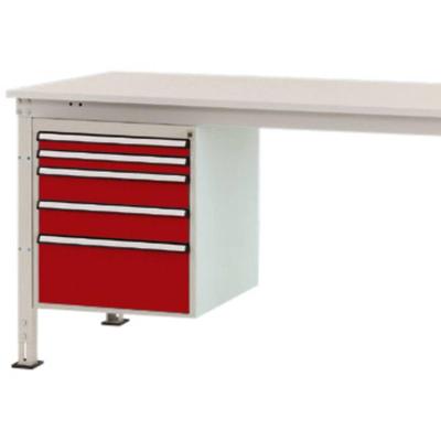 Manuflex ZB4862.3003 Behuizing onderbouw stationair, gebruiksh. 500 mm met 5 lades. Voor tafel diepte 800 mm Manuflex ZB4862.3003 Behuizing onderbouw stationair, gebruiksh. 500 mm met 5 lades. Voor tafel diepte 800 mm