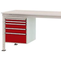 Manuflex ZB4862.3003 Behuizing onderbouw stationair, gebruiksh. 500 mm met 5 lades. Voor tafel diepte 800 mm - thumbnail