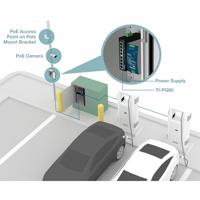 TRENDnet 8-poorts geharde industriële onbeheerde gigabit PoE+ DIN-railschakelaar, TI-PG80, 200W volledig PoE+ stroombudget, 16 Gbps schakelcapaciteit, IP30-nominale netwerkschakelaar, levenslange - thumbnail