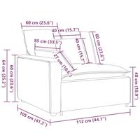 Modulaire bank Armleuning eindmodule met kussens 100 cm blauw - thumbnail