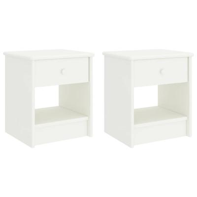 vidaXL Nachtkastjes 2 st 35x30x40 cm massief grenenhout wit vidaXL Nachtkastjes 2 st 35x30x40 cm massief grenenhout wit